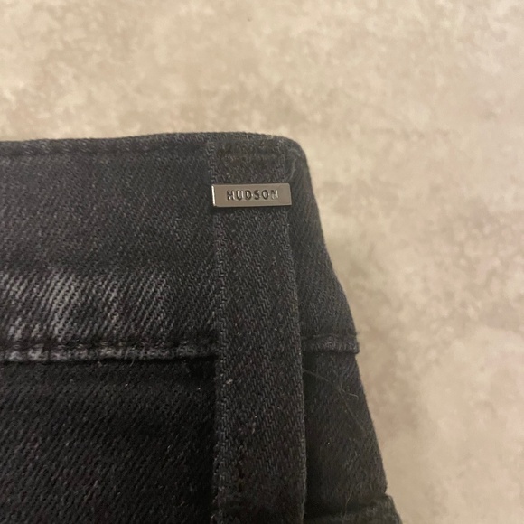 HUDSON VIPER Mini Skirt Black with LuLu Pierced Denim Size 27 - Picture 6 of 8